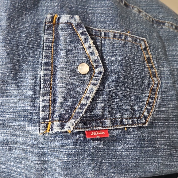 Levi’s Short Sleeve Denim Pearl Snap button down Shirt size XL - Picture 2 of 6